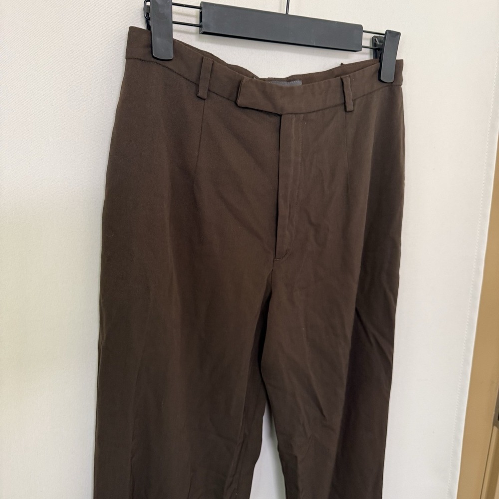 Banana Republic Womens 4 Brown 100% Wool Straight Leg Trousers Slacks Vintage - Picture 2 of 7